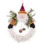 Couronne de Noël Père Noël Multicouleur Plumes Plastique 40 x 35 x 8 cm - Sapin Belge