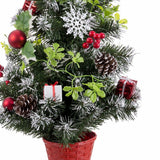 Sapin de Noël Rouge Multicouleur Plastique Ananas 60 cm - Sapin Belge