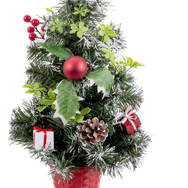 Sapin de Noël Rouge Multicouleur Plastique Ananas 40 cm - Sapin Belge