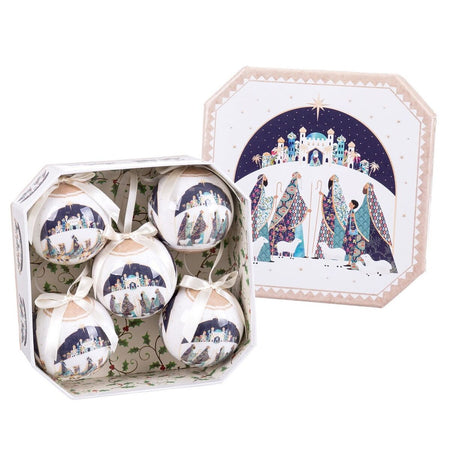 Boules de Noël Multicouleur Polyfoam Rois Mages 7,5 x 7,5 x 7,5 cm (5 Unités) - Sapin Belge