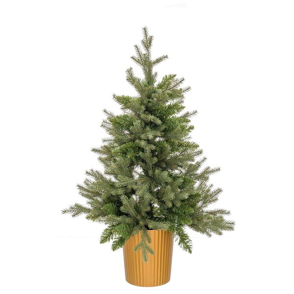 Sapin de Noël Vert Doré Polyéthylène 58 x 58 x 90 cm - Sapin Belge