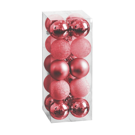 Boules de Noël Rouge 5 x 5 x 5 cm (20 Unités) - Sapin Belge