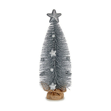 Arbre de Noël avec Étoile Argenté 13 x 41 x 13 cm - Sapin Belge
