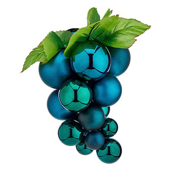 Boules de Noël Petit Raisins Bleu Plastique 15 x 15 x 20 cm - Sapin Belge