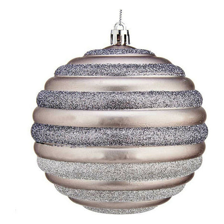 Boules de Noël Ø 10 cm Argenté Plastique - Sapin Belge