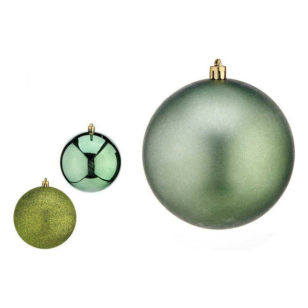 Boules de Noël Ø 10 cm Vert Plastique 10 x 11 x 10 cm - Sapin Belge