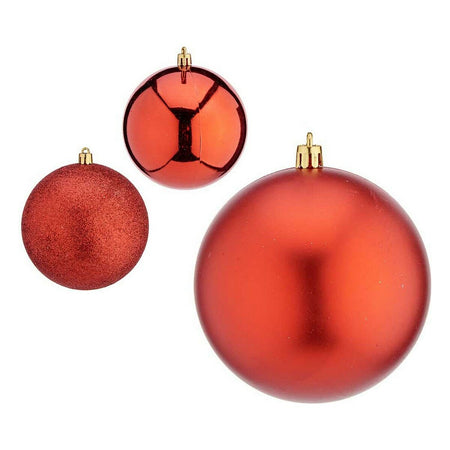 Boules de Noël Ø 10 cm Rouge Plastique 10 x 10 x 60 cm - Sapin Belge