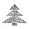 Décorations de Noël Argenté Sapin de Noël 36,7 x 0,2 x 37,5 cm Métal Plastique - Sapin Belge