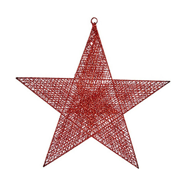 Décorations de Noël Rouge Étoile Métal (50 x 51,5 x 0,5 cm) - Sapin Belge