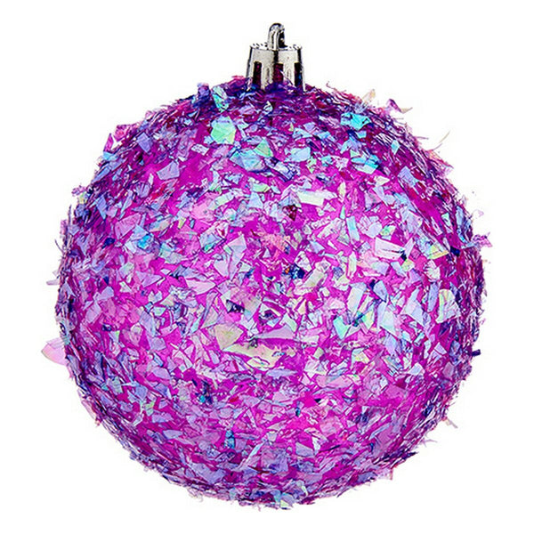 Boules de Noël Ø 8 cm Violet PVC - Sapin Belge