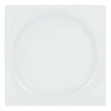 Assiette à dessert Inde Zen Porcelaine Blanc 18 x 18 x 2,5 cm (6 Unités) - Sapin Belge