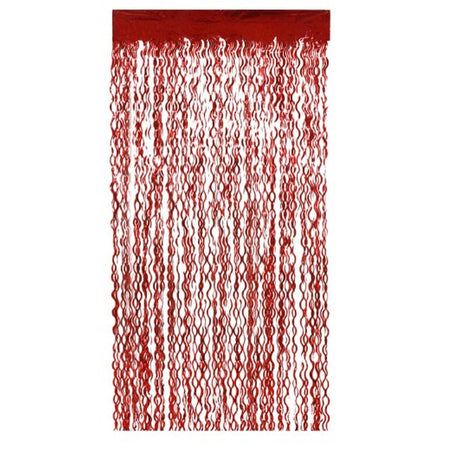 Rideau Ondes Rouge 200 x 100 cm - Sapin Belge