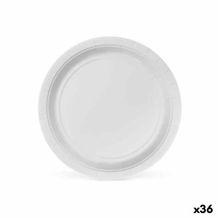 Service de vaisselle Algon 20 cm Produits à usage unique Blanc Carton (36 Unités) - Sapin Belge