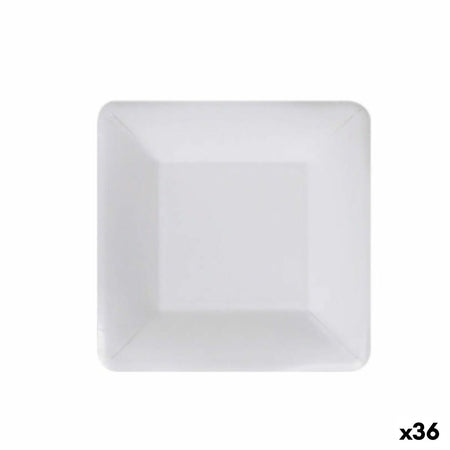 Service de vaisselle Algon Produits à usage unique Blanc Carton 18 cm (36 Unités) - Sapin Belge