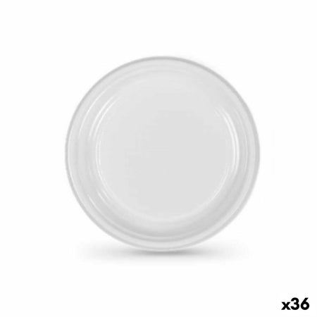 Lot d'assiettes réutilisables Algon Blanc 17 cm (36 Unités) - Sapin Belge