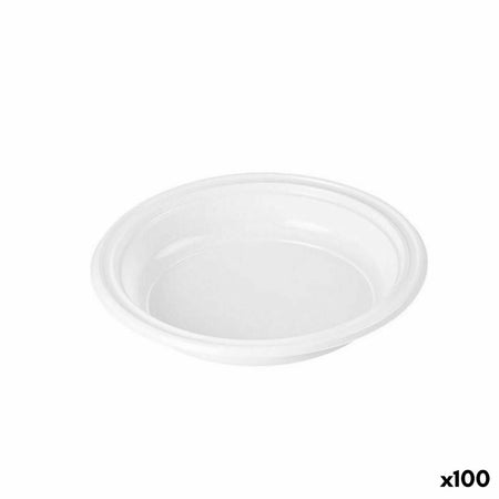 Lot d'assiettes réutilisables Algon Blanc Plastique 20,5 x 20,5 x 3 cm (6 Unités) - Sapin Belge