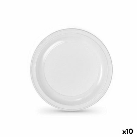 Lot d'assiettes réutilisables Algon Blanc Plastique 22 x 22 x 1,5 cm (36 Unités) - Sapin Belge