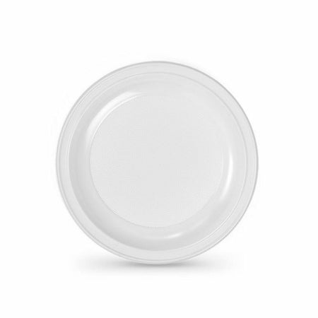 Lot d'assiettes réutilisables Algon Blanc Plastique 22 x 22 x 1,5 cm (24 Unités) - Sapin Belge