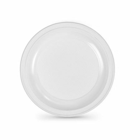 Lot d'assiettes réutilisables Algon Blanc Plastique 25 x 25 x 1,5 cm (12 Unités) - Sapin Belge