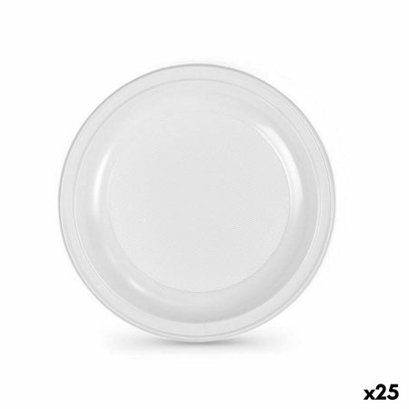 Lot d'assiettes réutilisables Algon Blanc Plastique 25 x 25 x 1,5 cm (12 Unités) - Sapin Belge
