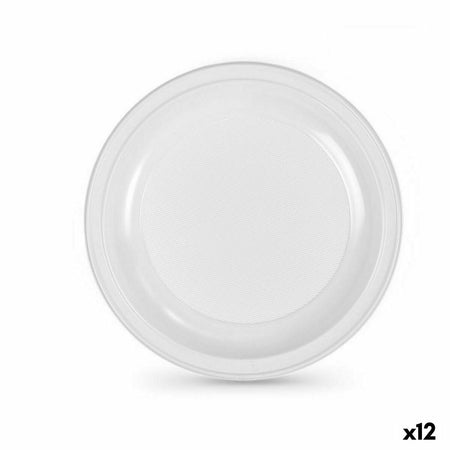 Lot d'assiettes réutilisables Algon Blanc Plastique 28 x 28 x 2 cm (24 Unités) - Sapin Belge