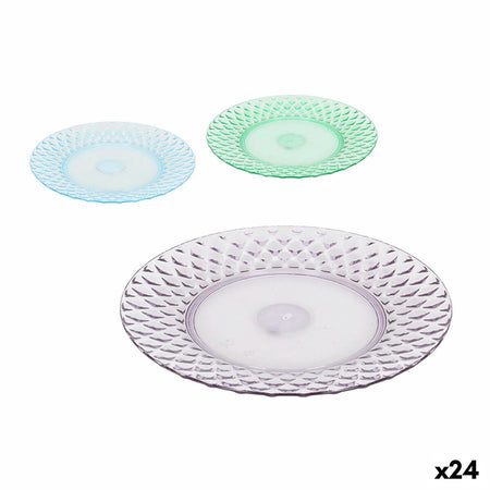 Assiette plate La Mediterránea Plastique 25 x 25 x 2,5 cm (24 Unités) - Sapin Belge