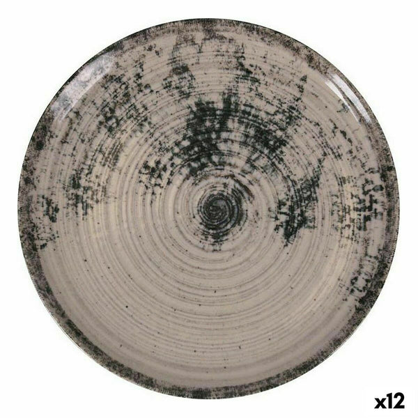 Assiette plate La Mediterránea Aspe Gris Ø 26 x 2,5 cm (12 Unités) - Sapin Belge