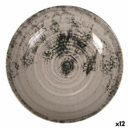Assiette creuse La Mediterránea Aspe Gris Ø 22,7 x 5 cm (12 Unités) - Sapin Belge