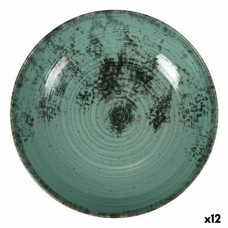 Assiette creuse La Mediterránea Aspe Turquoise Ø 22,7 x 5 cm (12 Unités) - Sapin Belge
