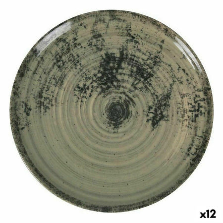 Assiette plate La Mediterránea Aspe Vert Ø 26 x 2,5 cm (12 Unités) - Sapin Belge