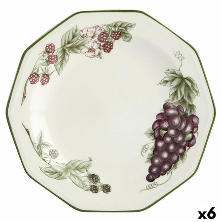 Assiette à dessert Churchill Victorian Céramique Vaisselle (Ø 20,5 cm) (6 Unités) - Sapin Belge