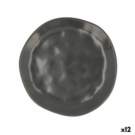 Assiette à dessert Bidasoa Cosmos Céramique Noir (20 cm) (12 Unités) - Sapin Belge