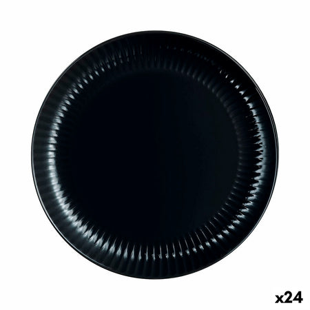 Assiette plate Luminarc Cottage Noir verre 25 cm (24 Unités) - Sapin Belge