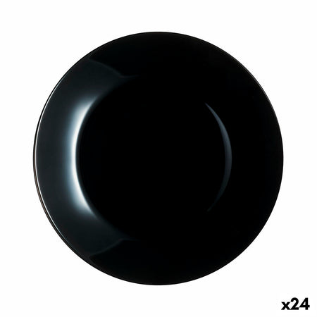 Assiette plate Luminarc Zelie Noir verre 25 cm (24 Unités) - Sapin Belge