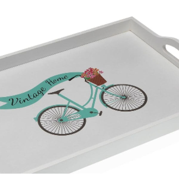 Plateau Versa Bicyclette Bois MDF 30 x 5 x 45 cm - Sapin Belge