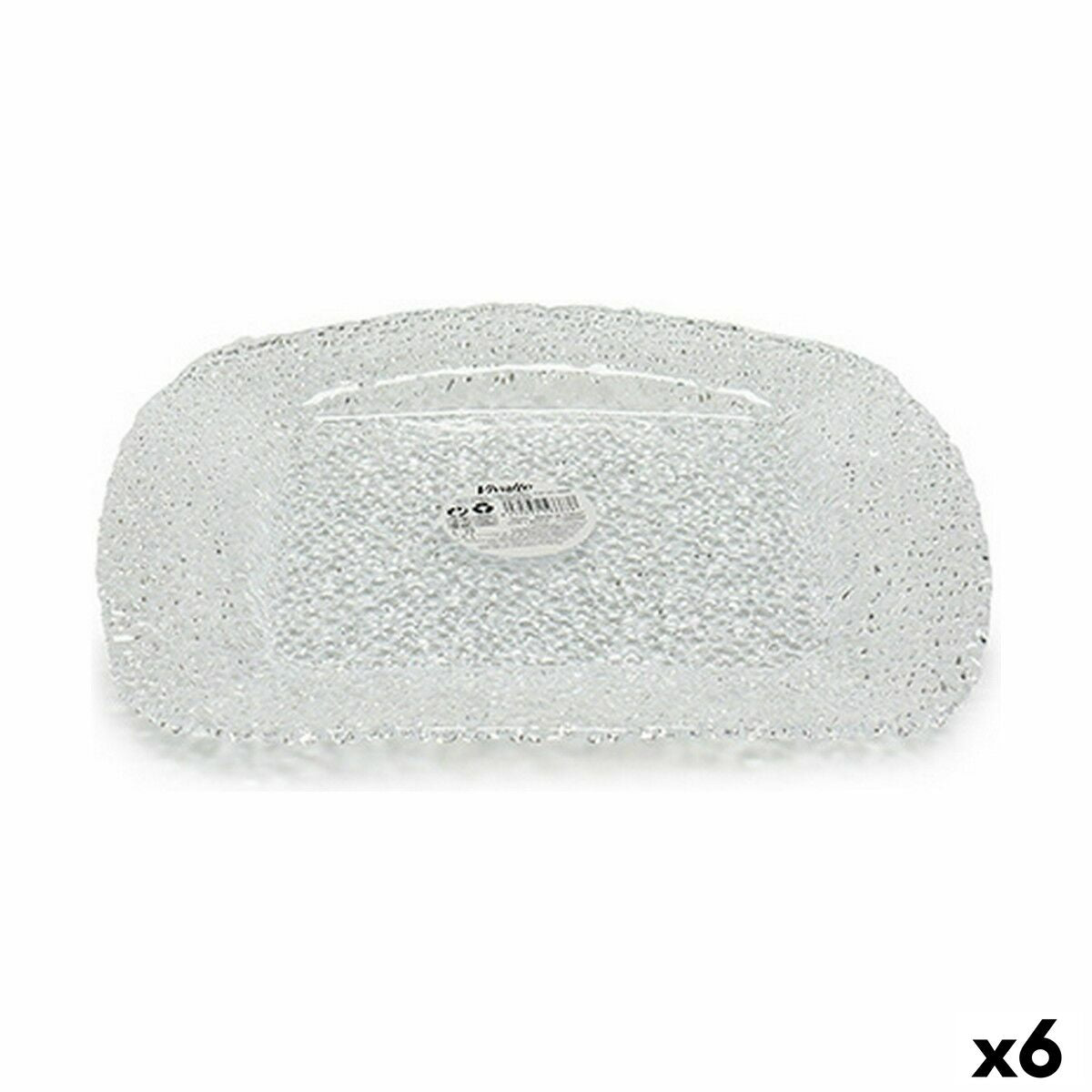 Assiette plate Glamour Transparent verre 27 x 2,5 x 27 cm (6 Unités) - Sapin Belge