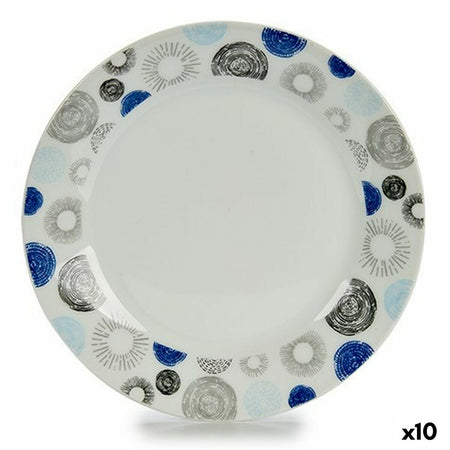 Assiette à dessert   Cercles Porcelaine 19 x 2 x 19 cm (10 Unités) - Sapin Belge