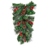 Guirlande de Noël Branche Fruits rouges Vert 30 x 9 x 65 cm (6 Unités) - Sapin Belge