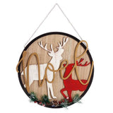 Décoration Suspendue Panneau renne de noël Naturel Bois MDF 29 x 1 x 29 cm (6 Unités) - Sapin Belge