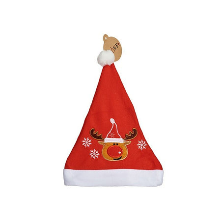 Bonnet de Père Noël Renne Rouge 27 x 1 x 40 cm (12 Unités) - Sapin Belge