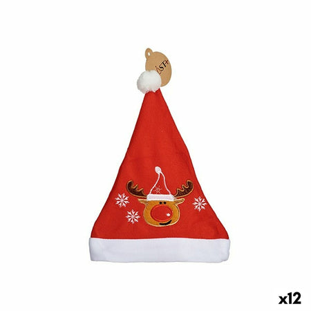 Bonnet de Père Noël Renne Rouge 27 x 1 x 40 cm (12 Unités) - Sapin Belge