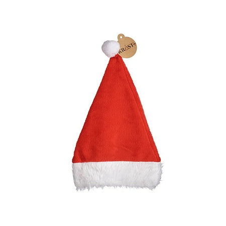 Bonnet de Père Noël Blanc Rouge 29 x 2 x 45 cm (12 Unités) - Sapin Belge