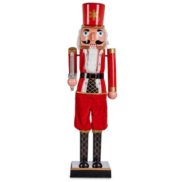 Figurine Décorative Casse-Noisette Noir Rouge Plastique 13 x 60 x 14,5 cm (4 Unités) - Sapin Belge