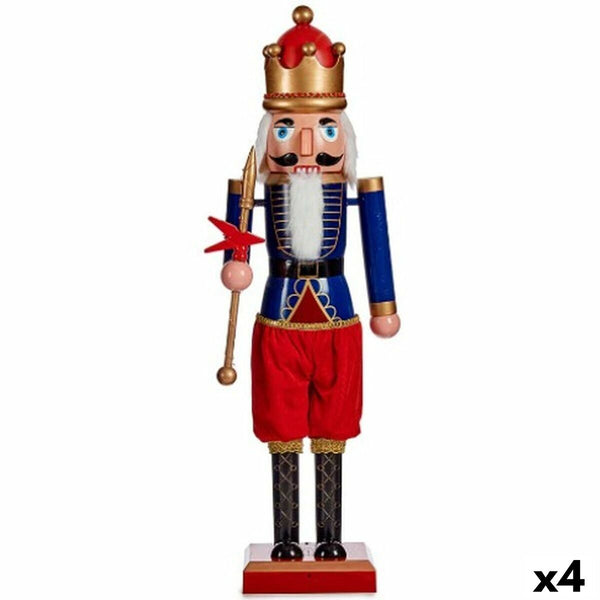 Figurine Décorative Casse-Noisette Bleu Rouge Plastique 16,5 x 60 x 13,5 cm (4 Unités) - Sapin Belge