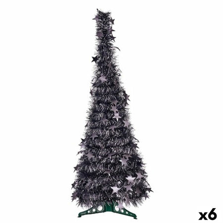 Sapin de Noël Anthracite guirlande 37 x 37 x 105 cm (6 Unités) - Sapin Belge
