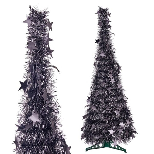 Sapin de Noël Anthracite guirlande 37 x 37 x 105 cm (6 Unités) - Sapin Belge