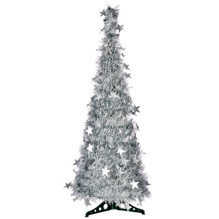 Sapin de Noël Argenté guirlande 38 x 38 x 150 cm (6 Unités) - Sapin Belge