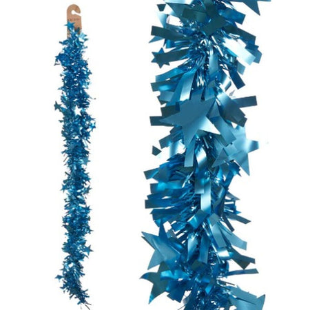 Guirlande de Noël guirlande Etoiles Turquoise 9 x 9 x 200 cm (36 Unités) - Sapin Belge