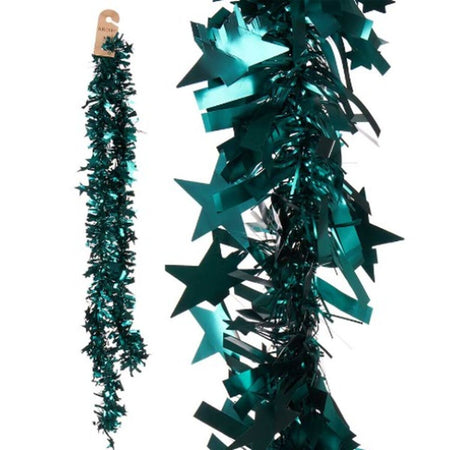 Guirlande de Noël guirlande Etoiles Vert 9 x 9 x 200 cm (36 Unités) - Sapin Belge