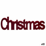 Figurine Décorative Christmas Rouge Velours Bois 11 x 2,5 x 36,5 cm (12 Unités) - Sapin Belge